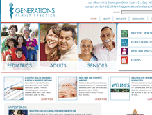 Tablet Screenshot of generationsfamilypractice.com